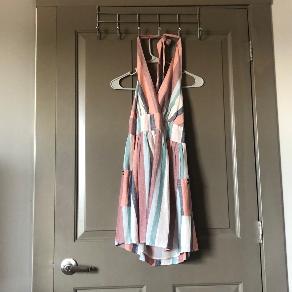 Striped halter dress